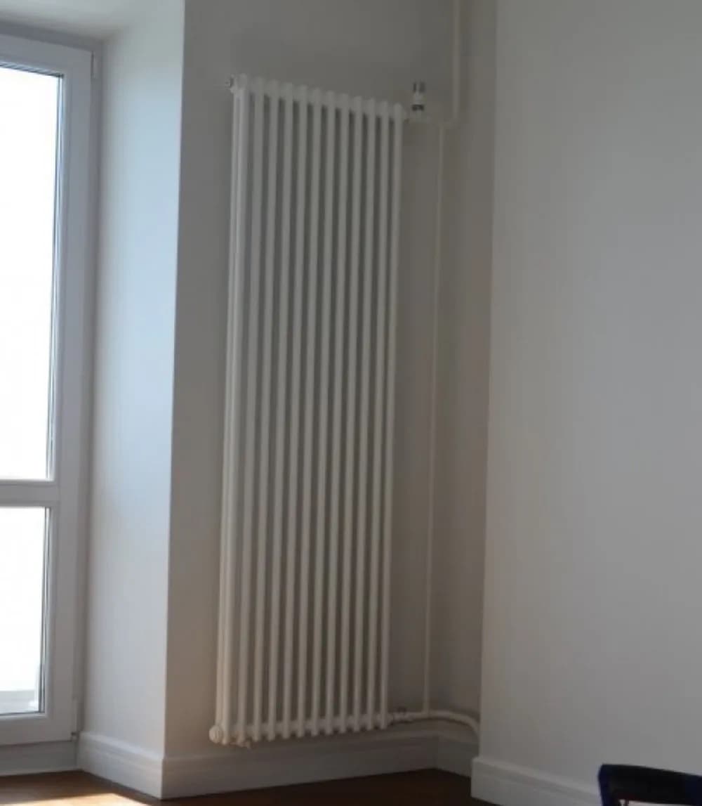 Радиатор Zehnder Charleston 2180, белый, боковое подключение №1270 3/4" — фото исполнения