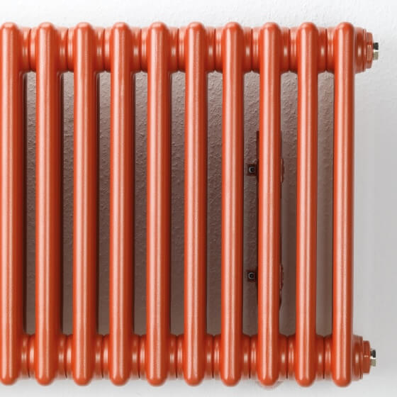 Радиатор Zehnder Charleston оранжевого цвета