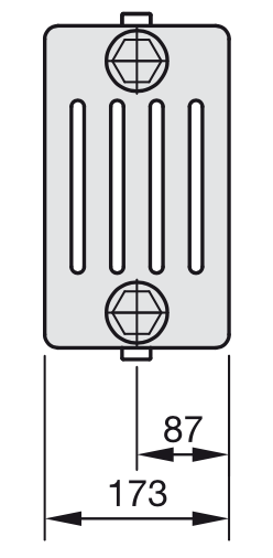 Схема 5-трубчатого радиатора Zehnder