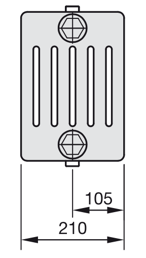 Схема 6-трубчатого радиатора Zehnder
